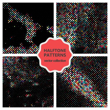 geometrik elementlere sahip kusursuz desenler dizisi