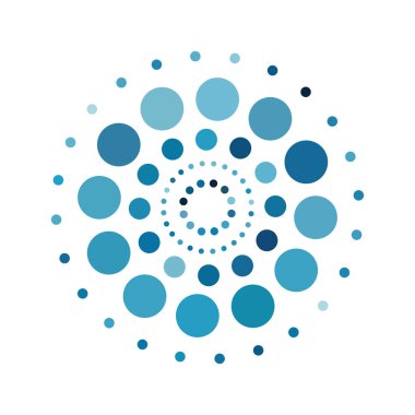 Soyut dairesel geometrik şekil. Vektör logosu tasarımı. dairesel öge