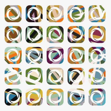 Modern geometrik soyut arkaplan, beyaz üzerine renkli teknoloji. vektör illüstrasyonu