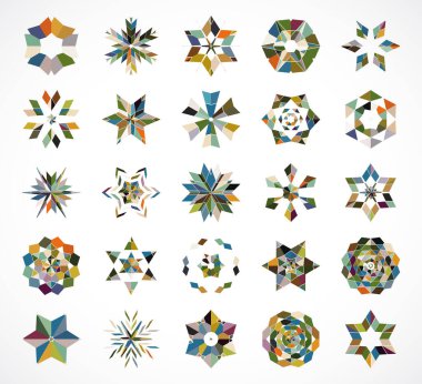 Soyut üçgen simgeleri kümesi