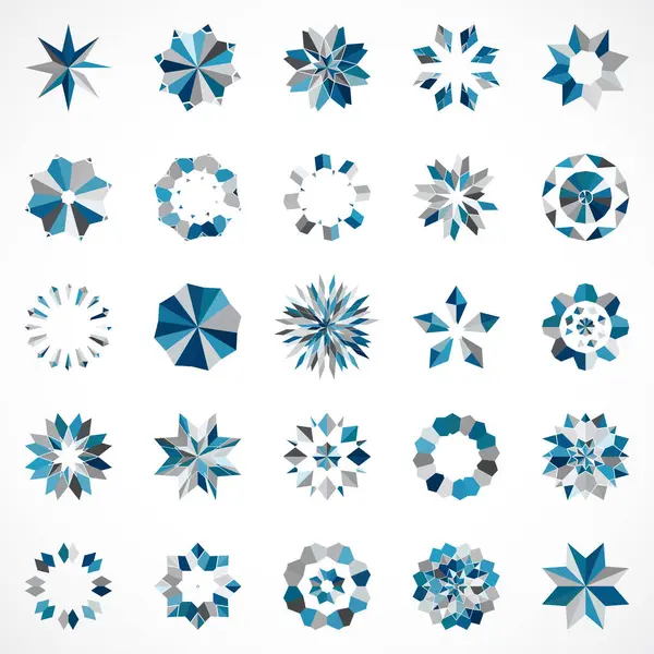 Vektör mavi kar tanesi Icon set