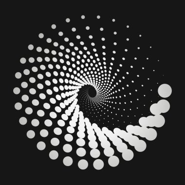 Yarım tonlu nokta deseni. Vektör çizimi. Soyut tasarım ögesi. vektör illüstrasyonu.