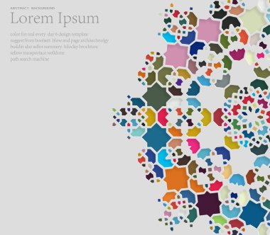 Kopya alanı ile renkli yuvarlak çember arkaplan