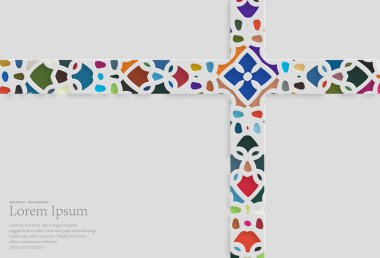 Soyut renkli çapraz tasarım şablonu. vektör illüstrasyonu