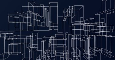 3D mimari proje, dijital duvar kağıdı