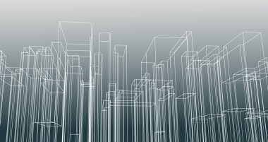 soyut mimari duvar kağıdı tasarımı, dijital konsept arkaplan