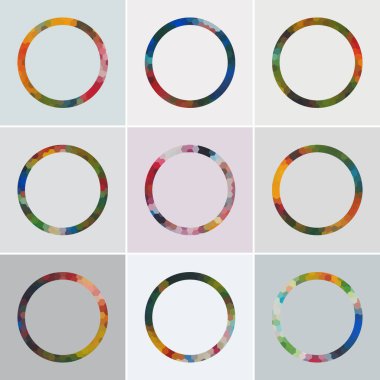 Dizaynınız, vektör illüstrasyonunuz için daire elemanları