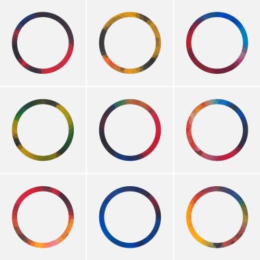 Çember halka logo tasarım vektör şablonu