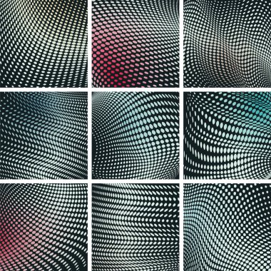 bir takım siyah arka planlar. vektör illüstrasyonu.