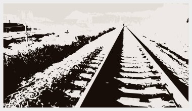 Şehirdeki tren rayları.