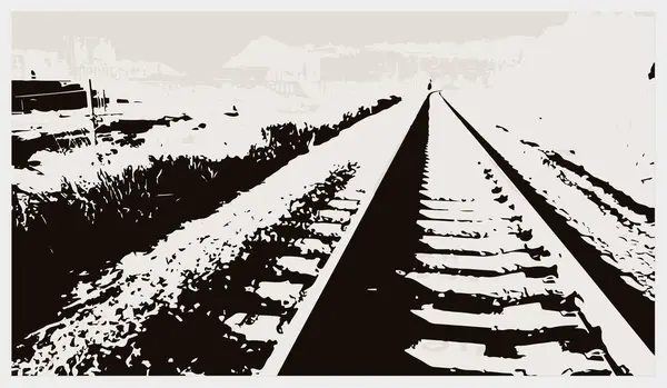 Şehirdeki tren rayları.