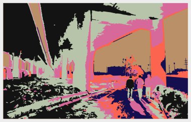 Afrikalı etnik retro-klasik illüstrasyon