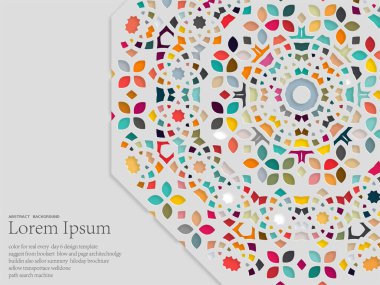 Soyut renkli çember desenli arka plan. vektör