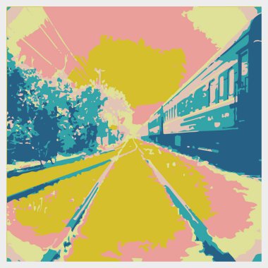 Tren raylarda ilerliyor..