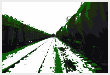 Şehirdeki tren rayları