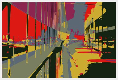 Şehir manzarası. vektör illüstrasyonu.