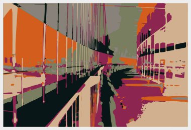 soyut dokulara sahip şehir vektör arkaplanı, vektör illüstrasyonu