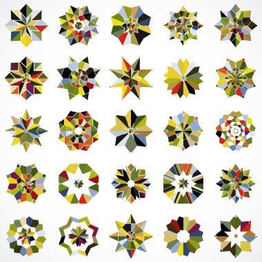 geometrik tasarım öğeleri kümesi.