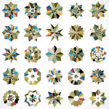 Renkli vektör soyut arkaplan kümesi