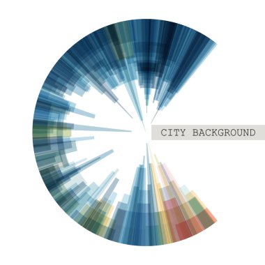Soyut renkli şehir vektör çizimi. vektör illüstrasyonu