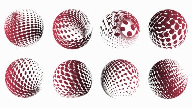 Yarım ton küreli soyut küre kümesi.