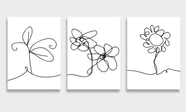 El çizimi çiçekler. vektör.