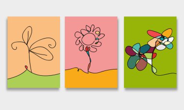 Çiçekli soyut arka planlar. vektör illüstrasyonu.