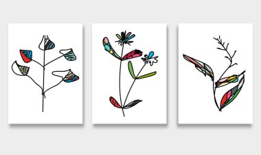 Çiçeklerin soyut geçmişleri var. vektör illüstrasyonu