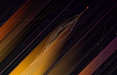 Renkli çizgiler ve yıldızlarla soyut vektör arkaplanı