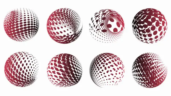 Yarım ton küreli soyut küre kümesi.