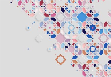 Soyut renkli altıgen geometrik dikişsiz desen. Mozaik arkaplan