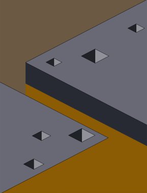 Soyut Geometrik Desen üretken hesaplama sanatı çizimi