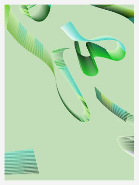 Yeşil dalgalı desenli soyut arkaplan