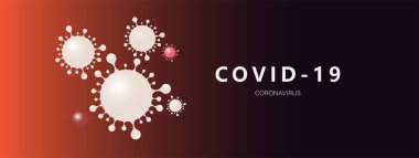 covid - 19 koronavirüs hastalığı konsept pankart tasarım şablonu