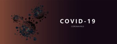 Coronavirus covid - 19 virüsü. Coronavirus covid - 19 konsept. Arkaplanda virüs hücreleri.