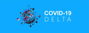 Covid - 19 virüs koronavirüs hastalığı pankartı. vektör soyut arkaplan.