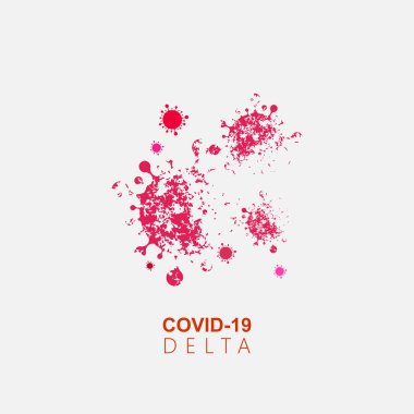 covid 19 Corona virüs vektör tasarımı