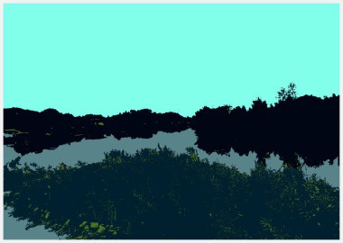 yeşil orman manzarası vektör arkaplanı