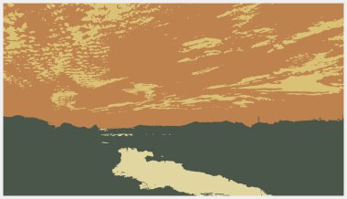 İsrail 'in kuzeyindeki dağların manzarası.