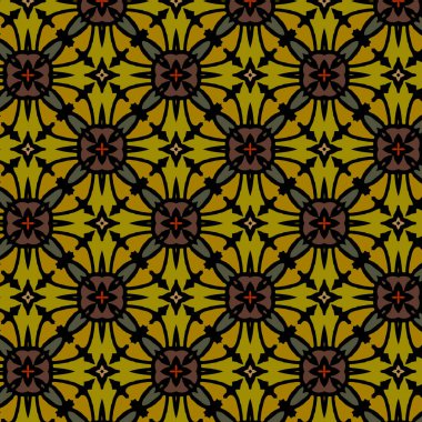 Klasik çiçekli süs. Soyut klasik kusursuz desen. vektör illüstrasyonu