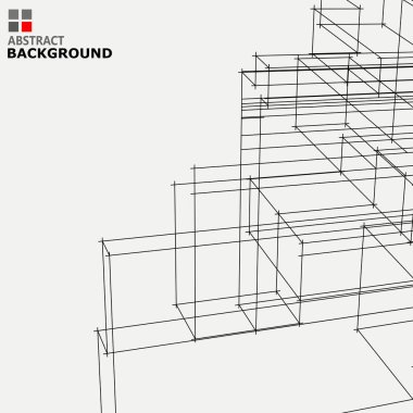 Beyaz küplü soyut geometrik arkaplan. vektör illüstrasyonu.