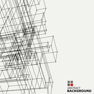 Soyut çokgen geometrik arkaplan. Vektör çizimi. bağlantı ve satırlar bağlanıyor.