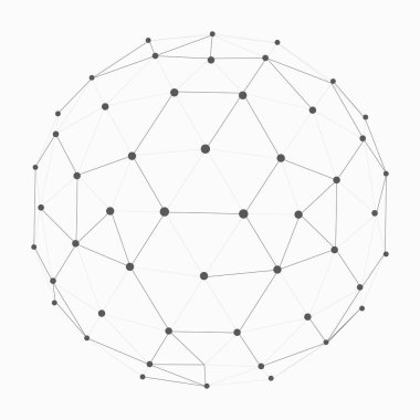 Çokgen ağ. vektör illüstrasyonu.