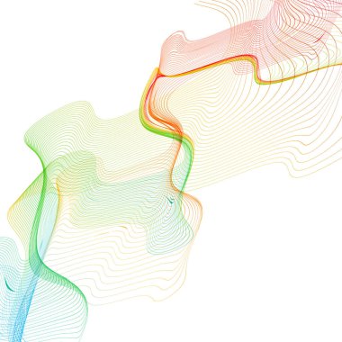 Arka plan dalga hatları ile. Vektör çizim