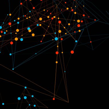 Çizgileri olan soyut düşük polimetrik geometrik ağ arkaplanı