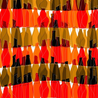 Soyut vektör, cam şarapla kusursuz desen.