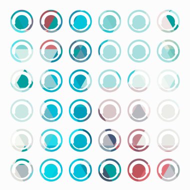 Çember düğmeleri, vektör illüstrasyonu