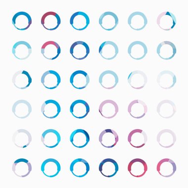 Çember elementleri. vektör