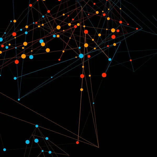 Çizgileri olan soyut düşük polimetrik geometrik ağ arkaplanı
