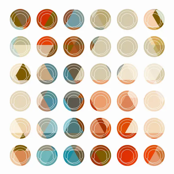 Renkli çemberler. Soyut geometrik tasarım. vektör illüstrasyonu